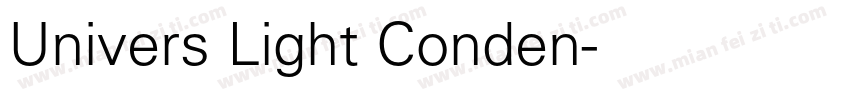 Univers Light Conden字体转换